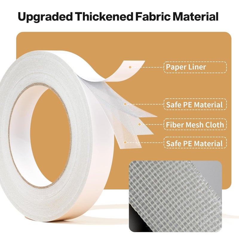 Hoacm Hemming Tape for Pants, 3/4 Inch X 72FT Double Sided Tape for Clothes, Stitch Witchery No Sewing No Ironing Hem Tape for Curtains, Pants, Dress, Jeans, Clothes, Rug, Carpet, Arts - Image 2